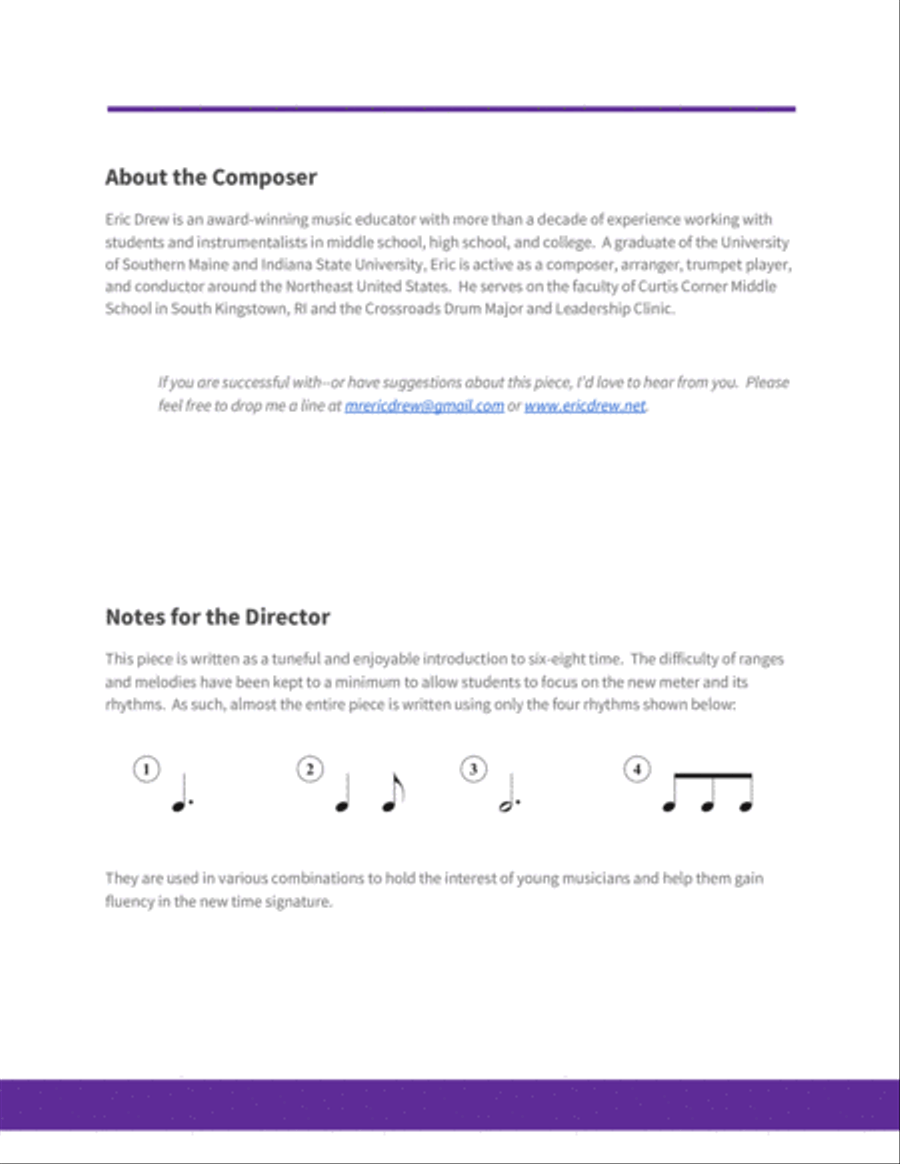 1st in Line (March) Concert Band scores gallery preview page 2
