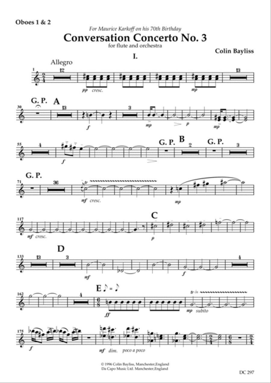 Conversation Concerto No.3 - for flute and orchestra [parts for woodwind and brass] Large Ensemble scores gallery preview page 5