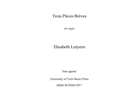 Trois Pieces Breves From Op.74