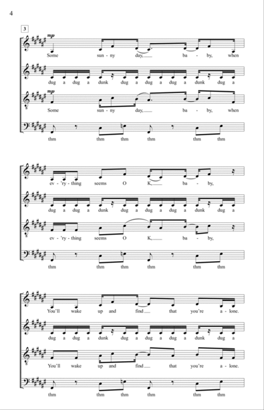 Gone, Gone, Gone (Done Moved On) 4-Part scores gallery preview page 2