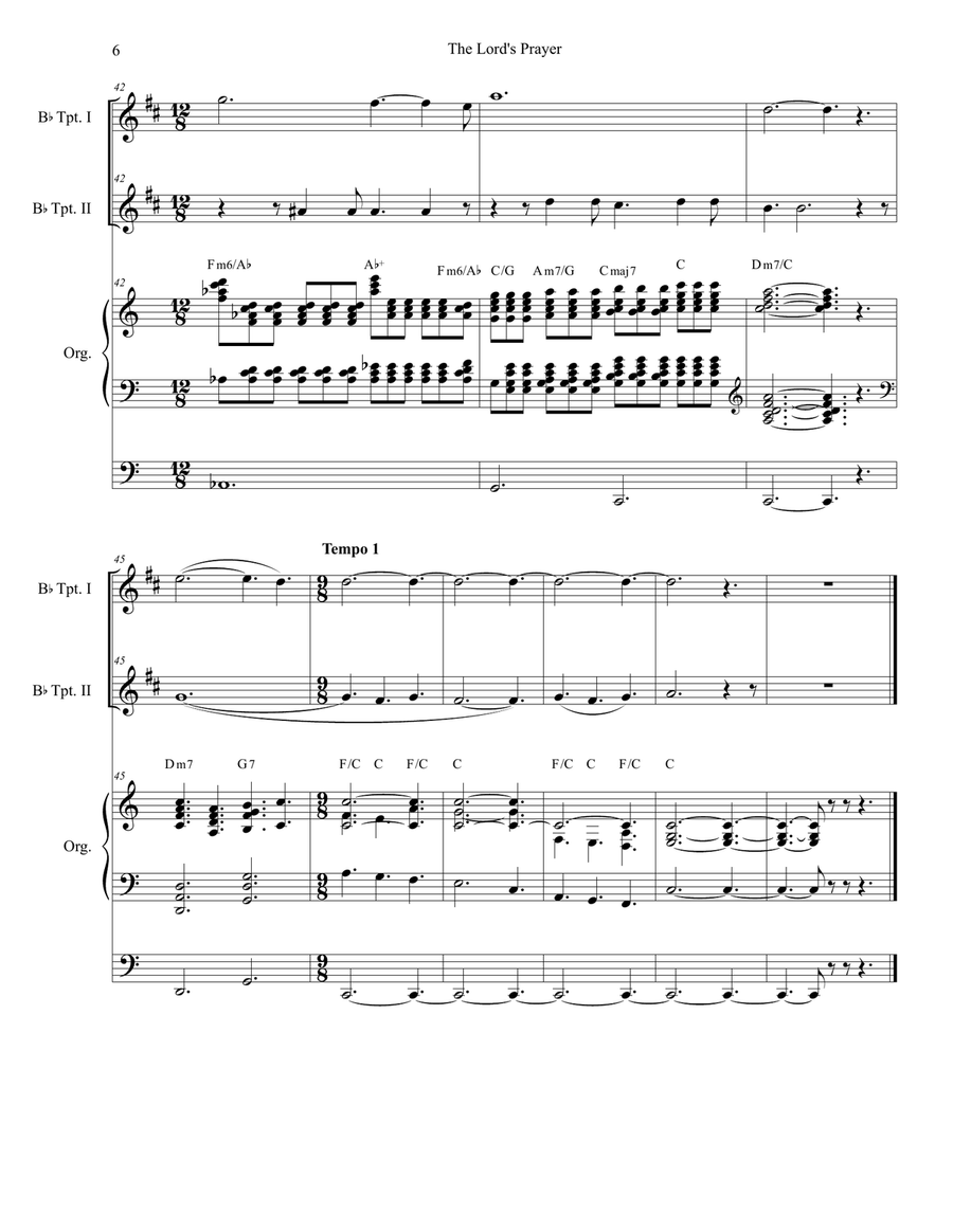 The Lord's Prayer The Lord's Prayer Trumpet Duet scores gallery preview page 6