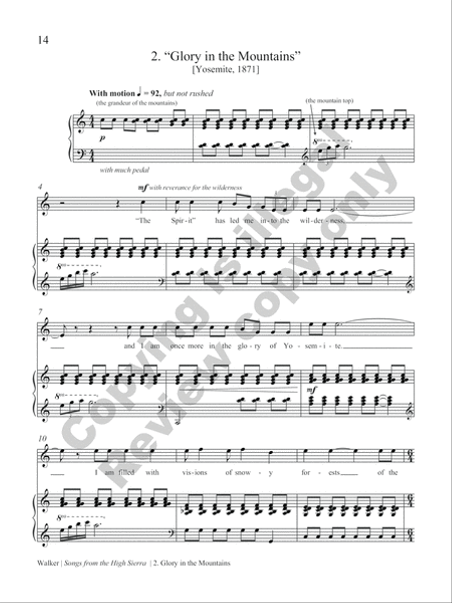 Songs from the High Sierra High Voice scores gallery preview page 7