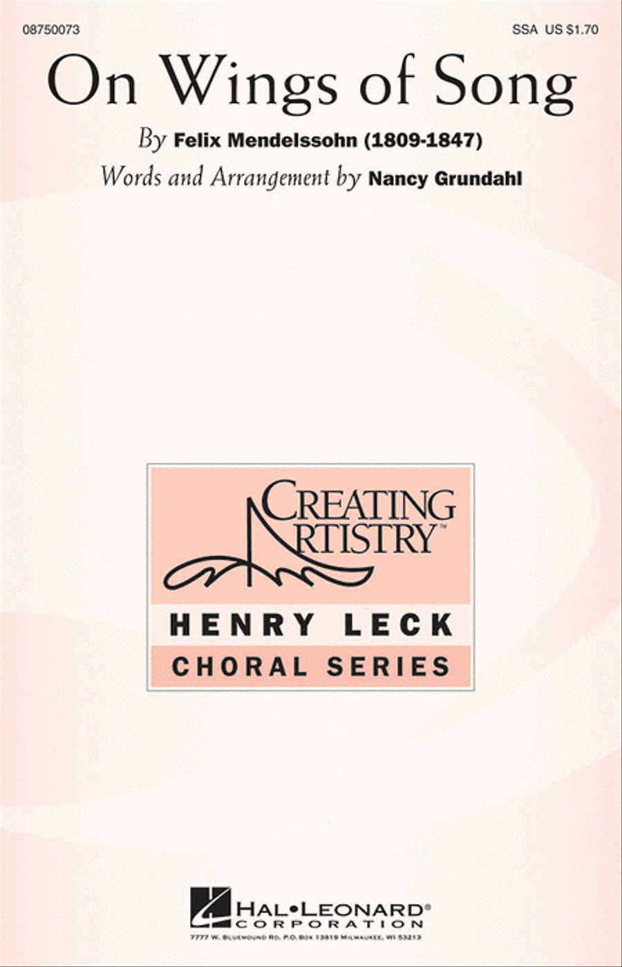 On Wings of Song SSA scores gallery preview page 1