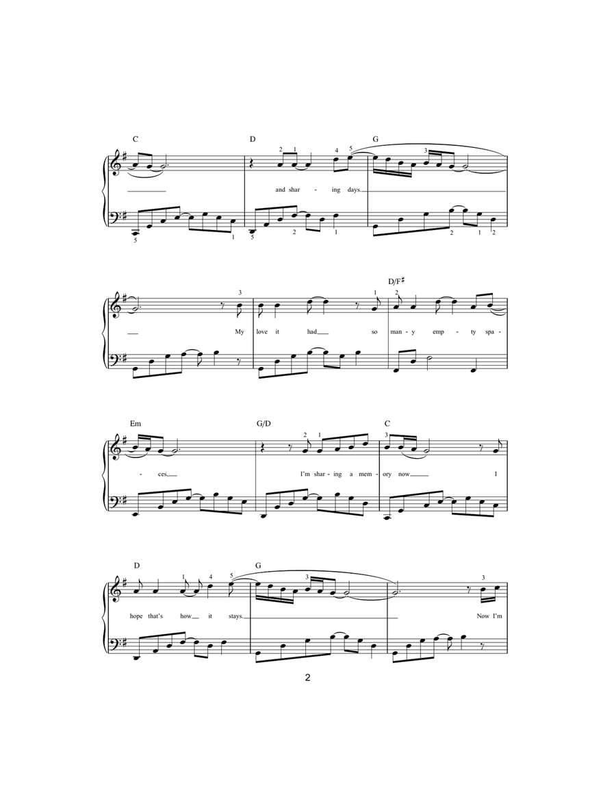 Forever Love Easy Piano scores gallery preview page 2
