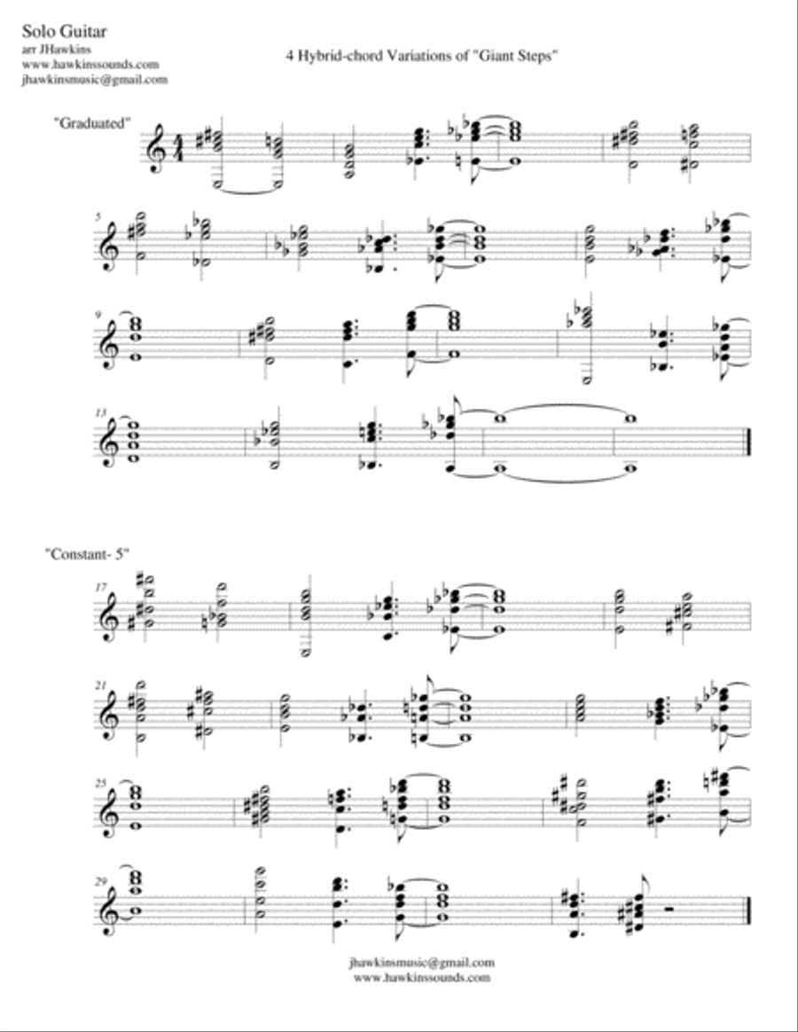 Giant Steps Electric Guitar scores gallery preview page 1