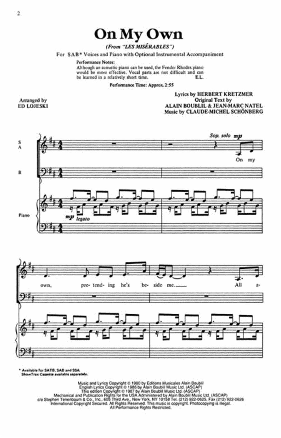 On My Own 3-Part scores gallery preview page 2