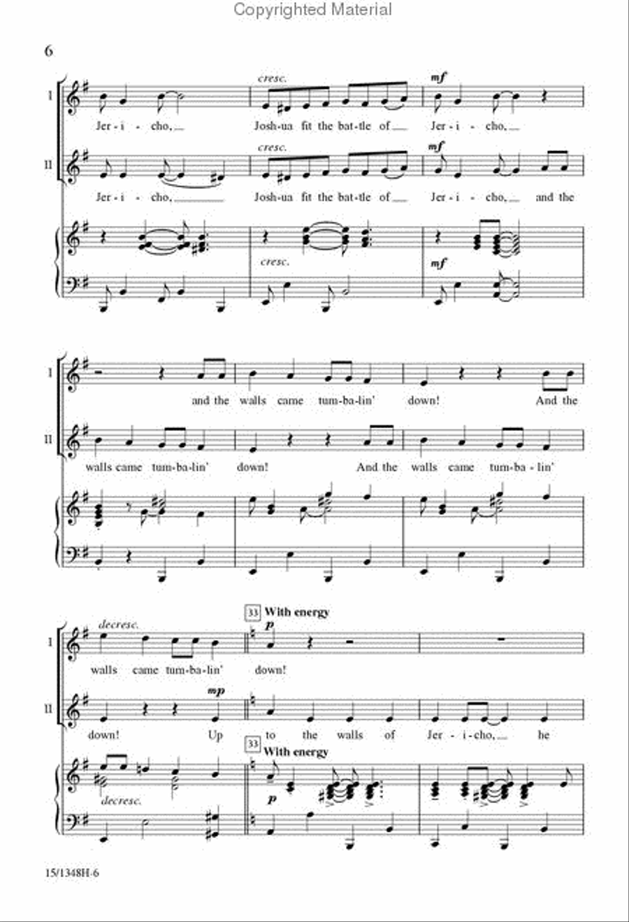 Joshua Fit the Battle of Jericho 2-Part scores gallery preview page 5
