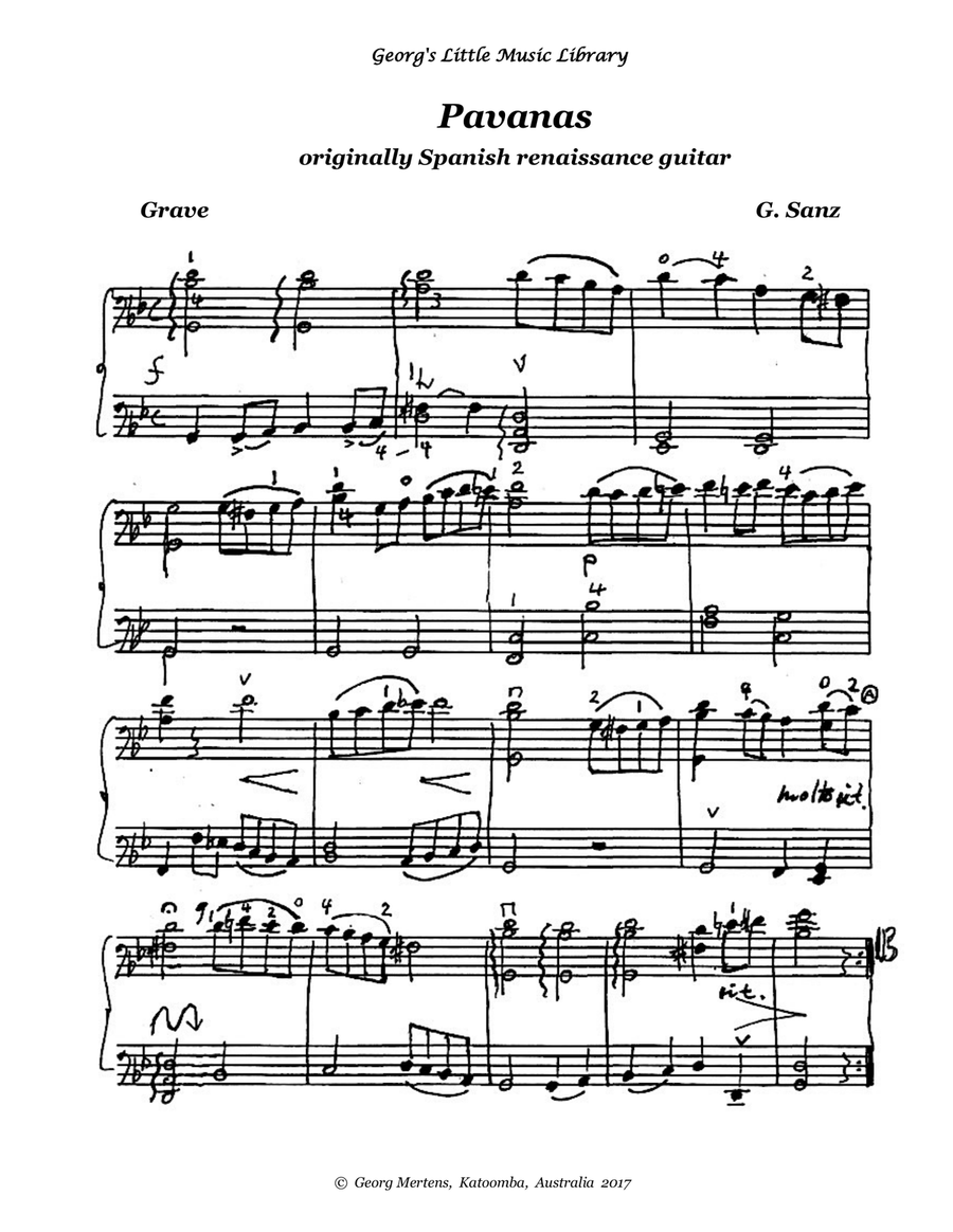 Pavanas & Canarios (Gaspar Sanz 1674) for 2 Cellos String Duet scores gallery preview page 4