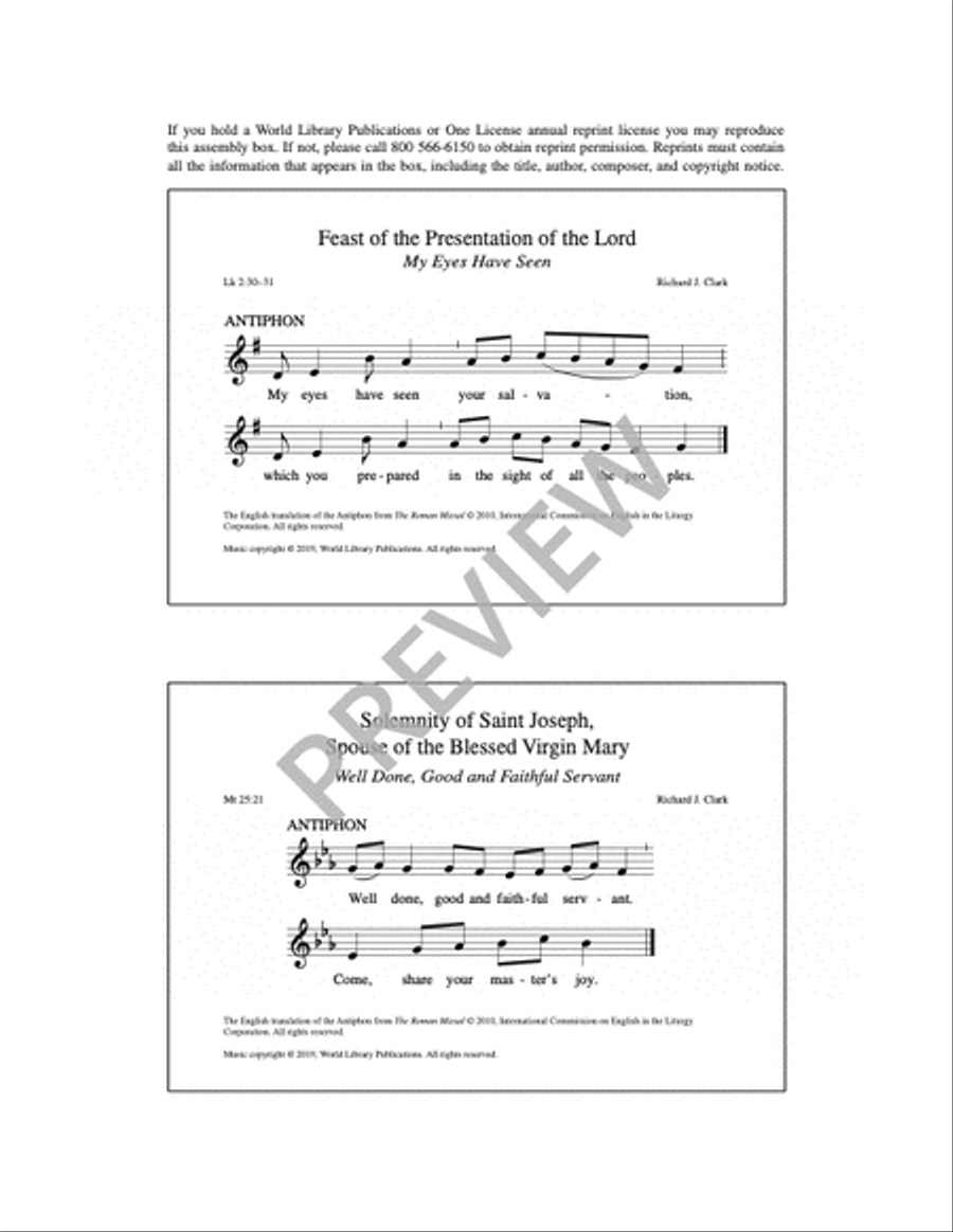 Communion Antiphons for Feasts and Solemnities - Volume 1 4-Part scores gallery preview page 18