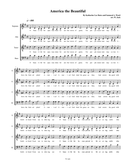 America the Beautiful - SATB image number null