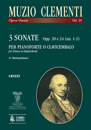 3 Sonatas Opp. 20 and 24 (Nos. 1-2) for Piano (Harpsichord)