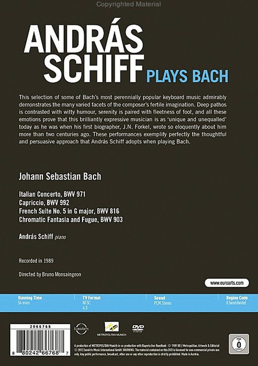 Schiff Plays Bach