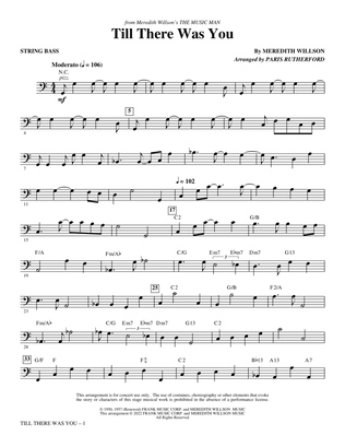 Till There Was You (from The Music Man) (arr. Paris Rutherford) - Bass