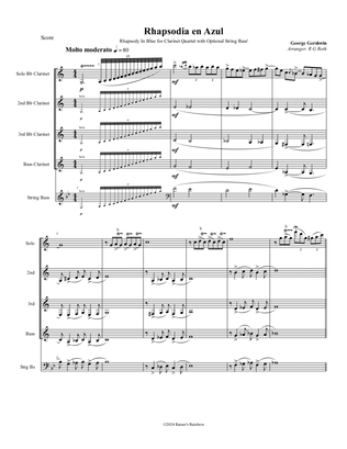 Rhapsody in Blue for Clarinet Quartet