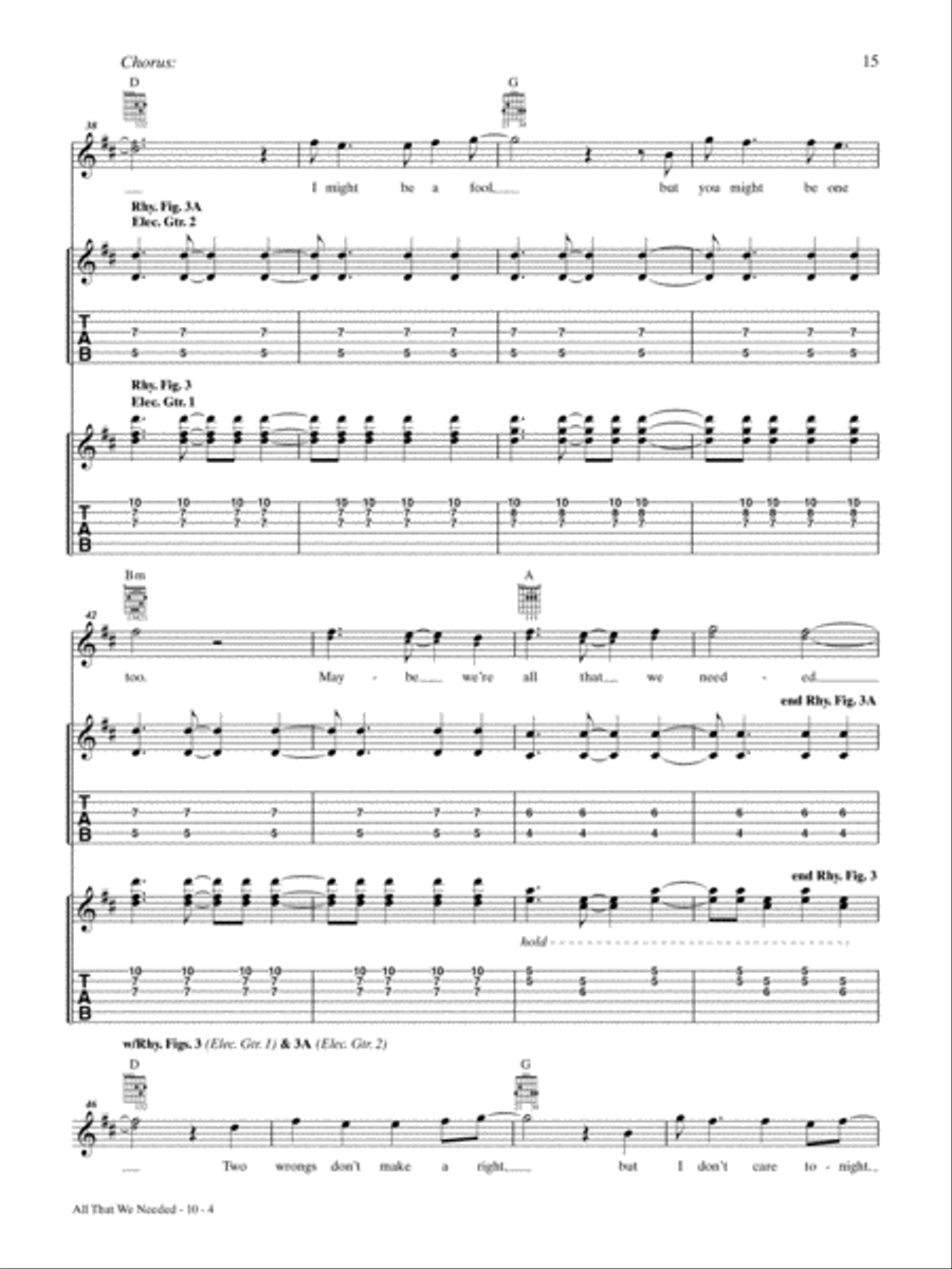 All That We Needed Guitar Tablature scores gallery preview page 4