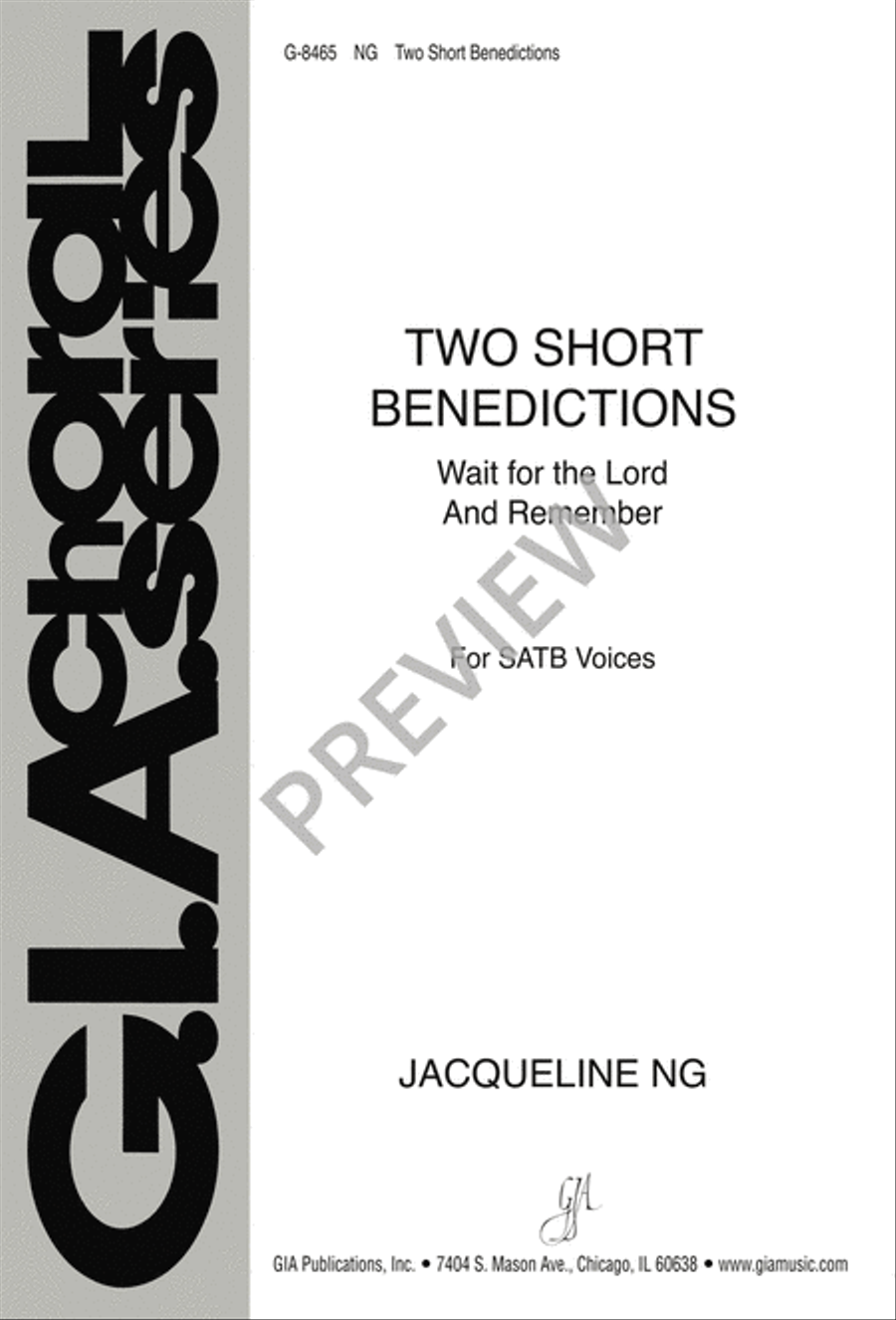 Two Short Benedictions 4-Part scores gallery preview page 2