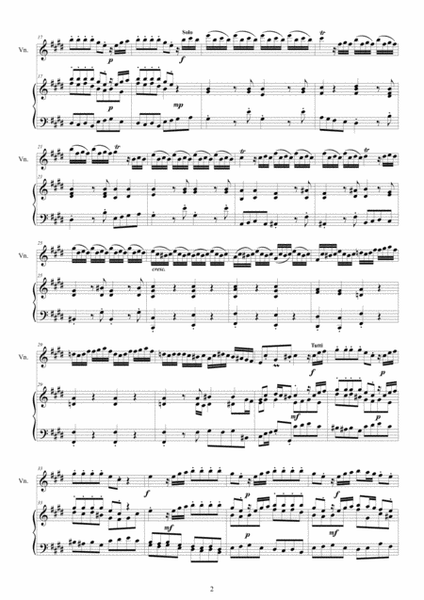 Vivaldi - Violin Concerto No.12 in E major RV 265 Op.3 for Violin and Piano image number null