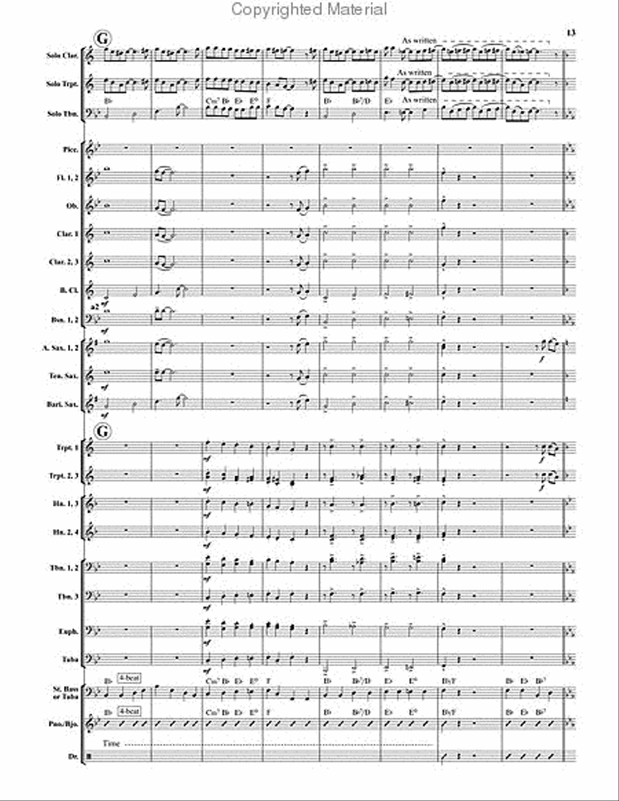 Dixieland Live! Concert Band scores gallery preview page 7