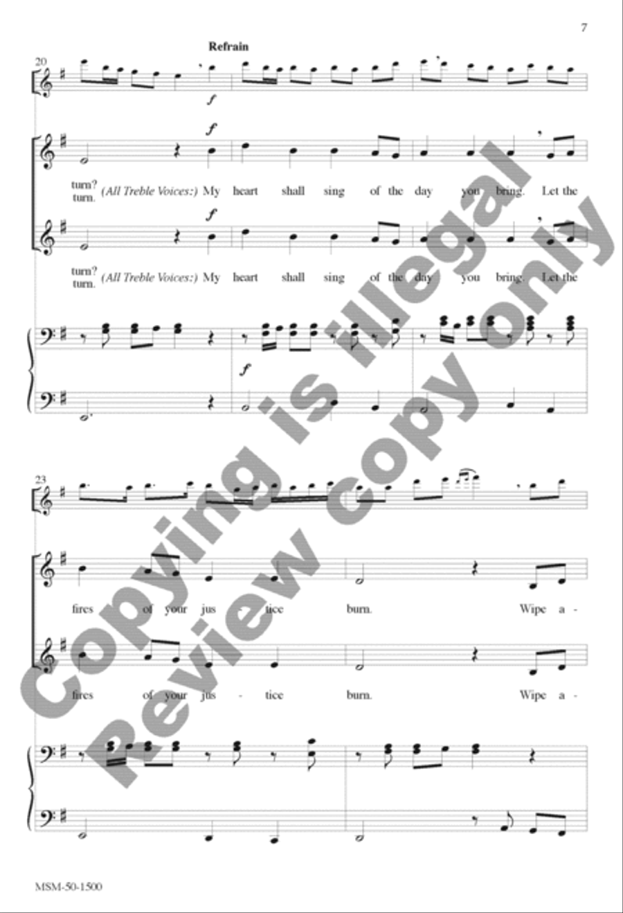 Canticle of the Turning (Magnificat) SSA scores gallery preview page 7