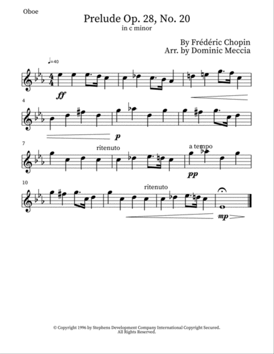 Prelude In C Minor, Op. 28, No. 20 Woodwind Quintet scores gallery preview page 4