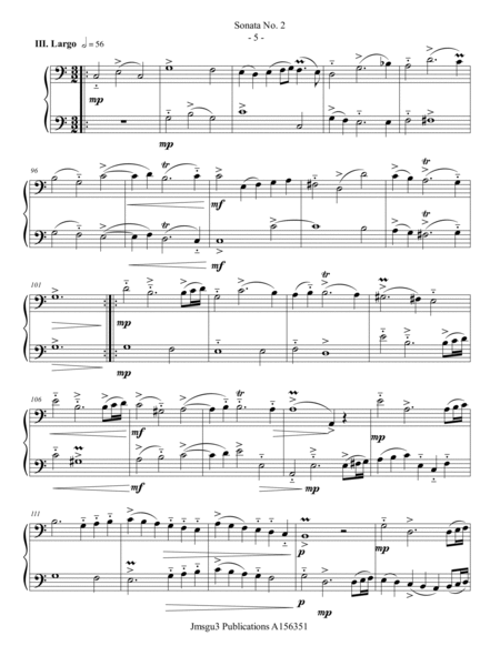 Loeillet: Sonata No. 2 for Contrabassoon Duo image number null