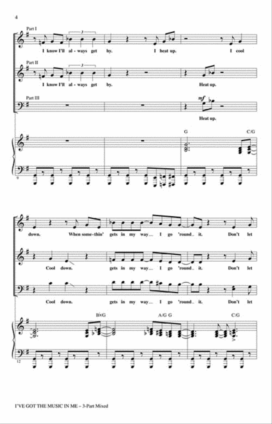 I've Got the Music in Me Show Choir scores gallery preview page 3