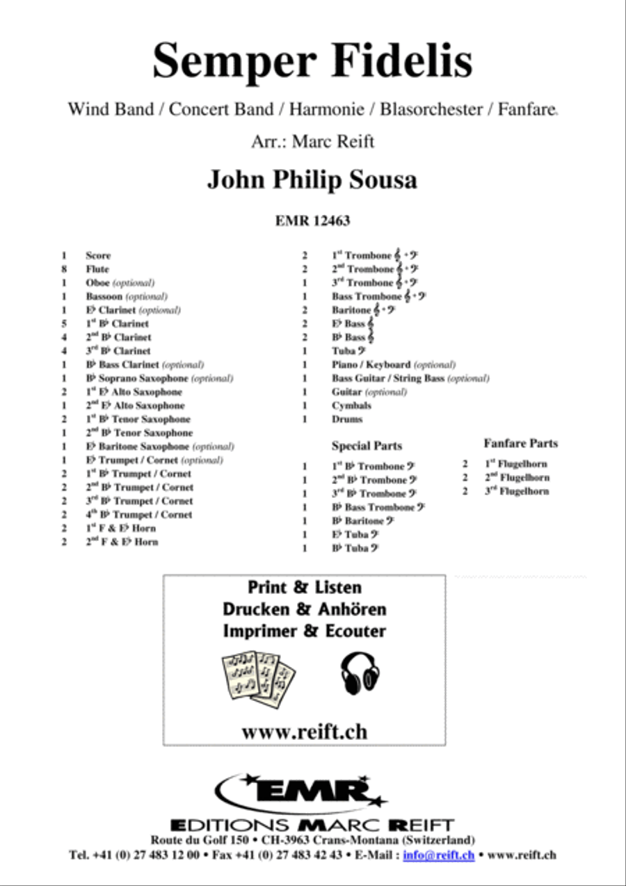 Semper Fidelis Concert Band scores gallery preview page 2