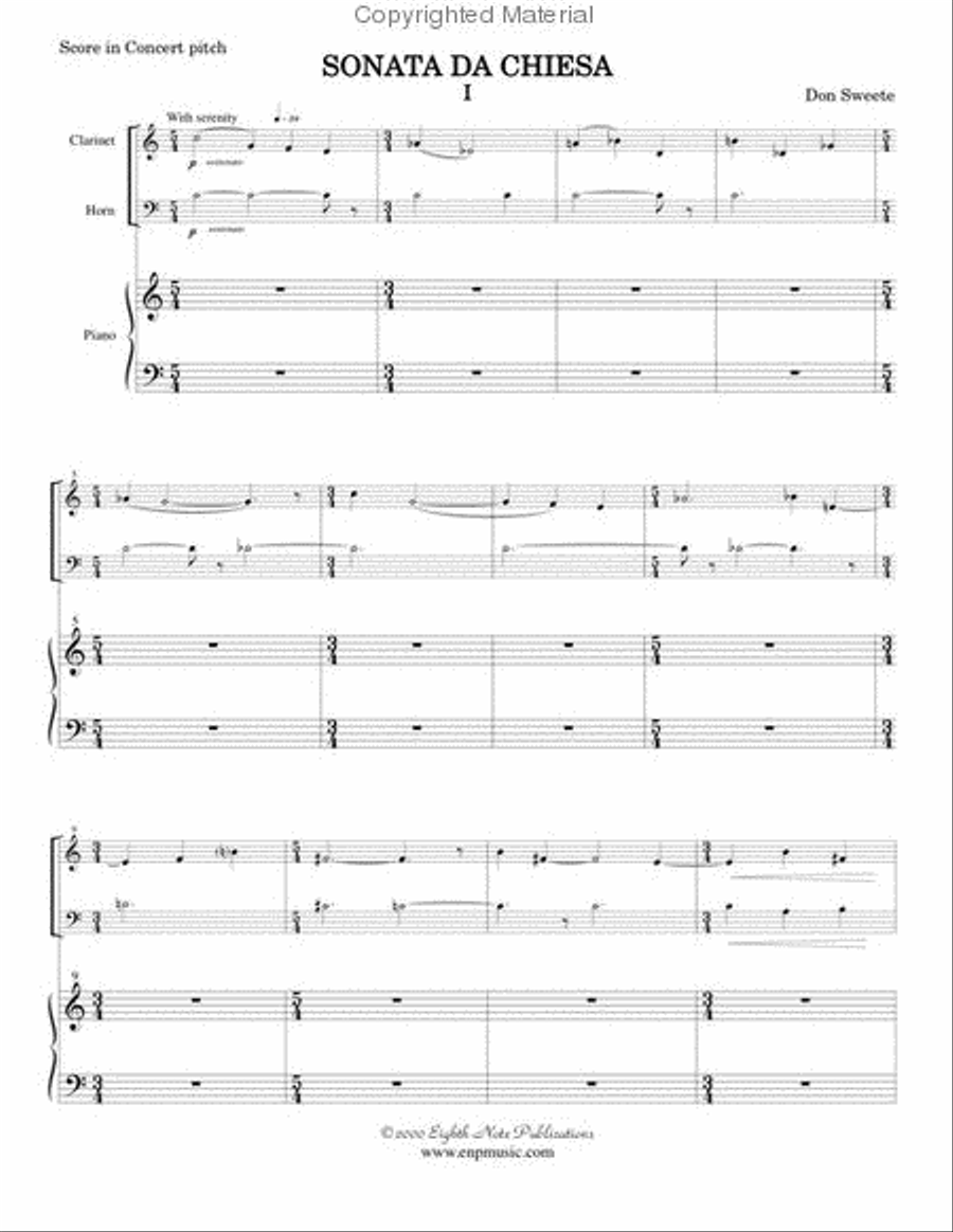 Sonata de Chiesa Small Ensemble scores gallery preview page 2