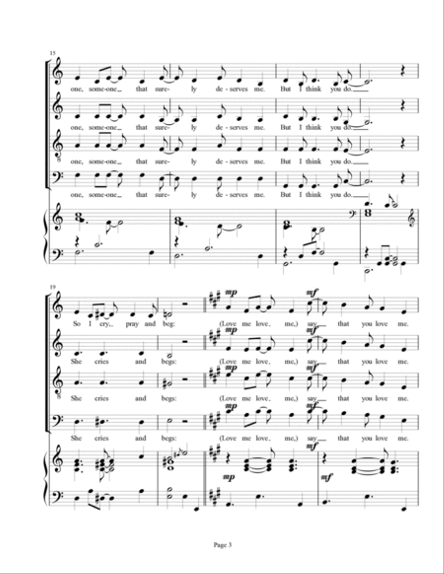 Lovefool 4-Part scores gallery preview page 3
