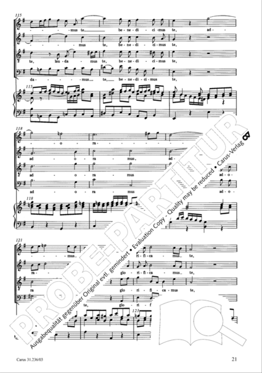 Mass in G Major 4-Part scores gallery preview page 22