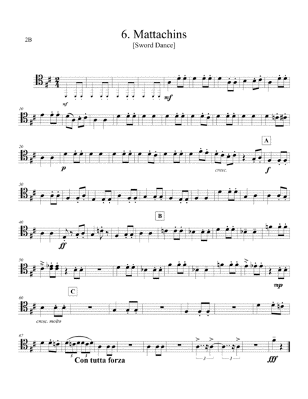 Capriol Suite Mattachins arranged for 8 trombones. image number null