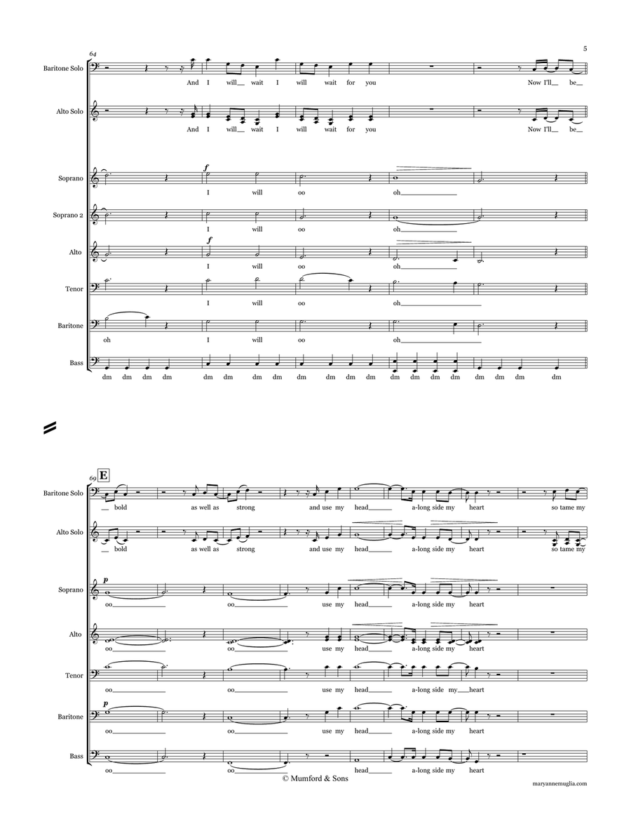 I Will Wait 4-Part scores gallery preview page 5