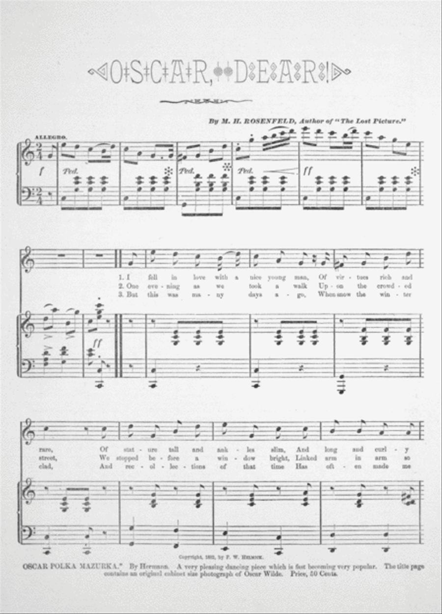 Oscar Dear! (Comic Song) Voice Solo scores gallery preview page 2