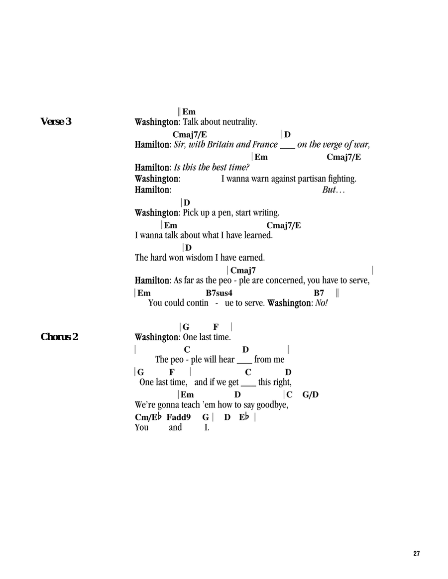 One Last Time (from Hamilton) Guitar scores gallery preview page 3