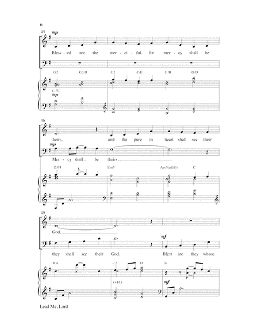 Lead Me, Lord Choir scores gallery preview page 6