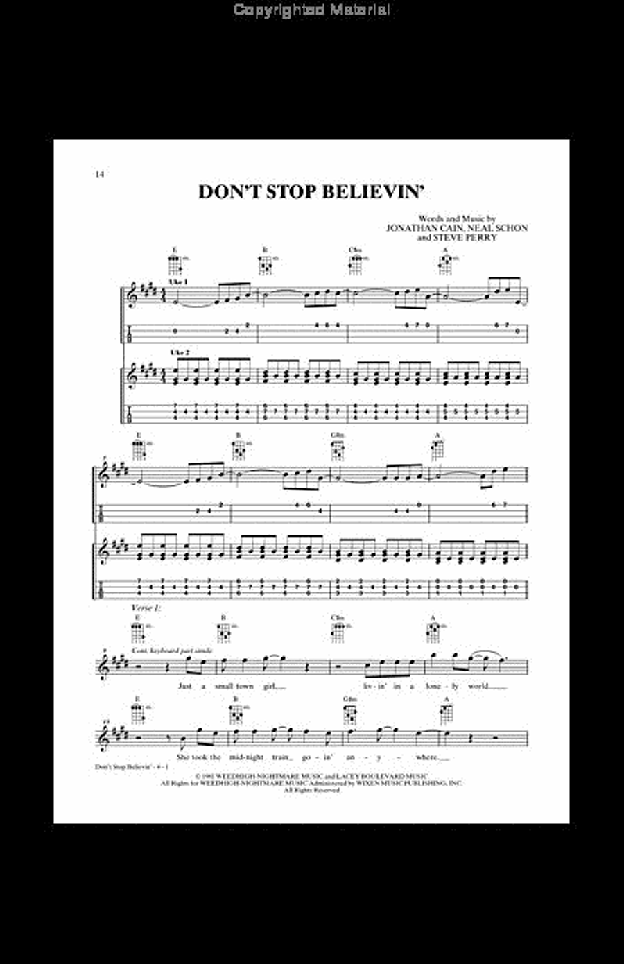 Classic Rock for Ukulele Easy Guitar scores gallery preview page 2