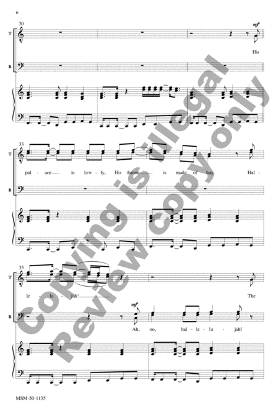 A King Is Born (Choral Score) TTBB scores gallery preview page 6