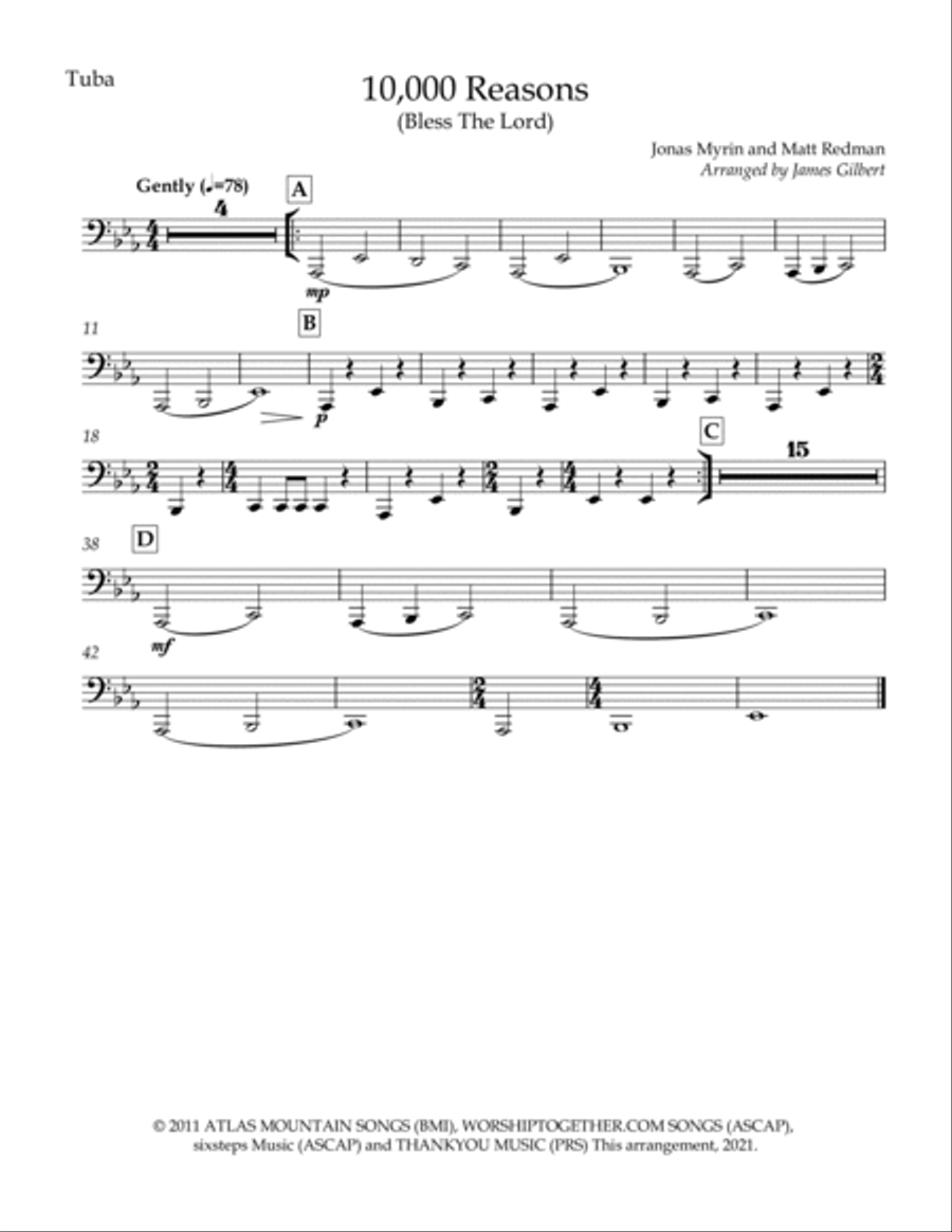 10,000 Reasons (bless The Lord) Full Orchestra scores gallery preview page 3