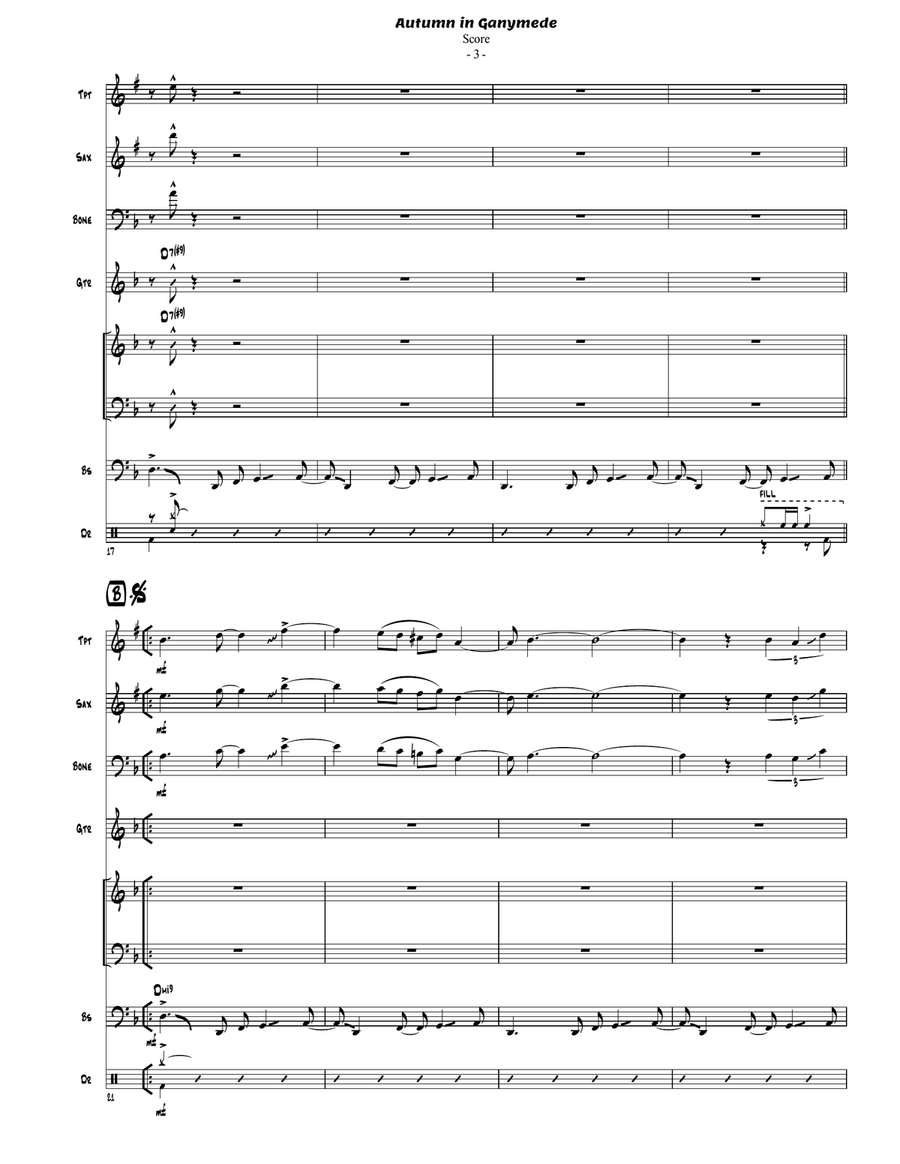 Autumn In Ganymede Jazz Ensemble scores gallery preview page 4