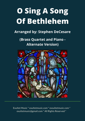 Book cover for O Sing A Song Of Bethlehem (Brass Quartet and Piano - Alternate Version)