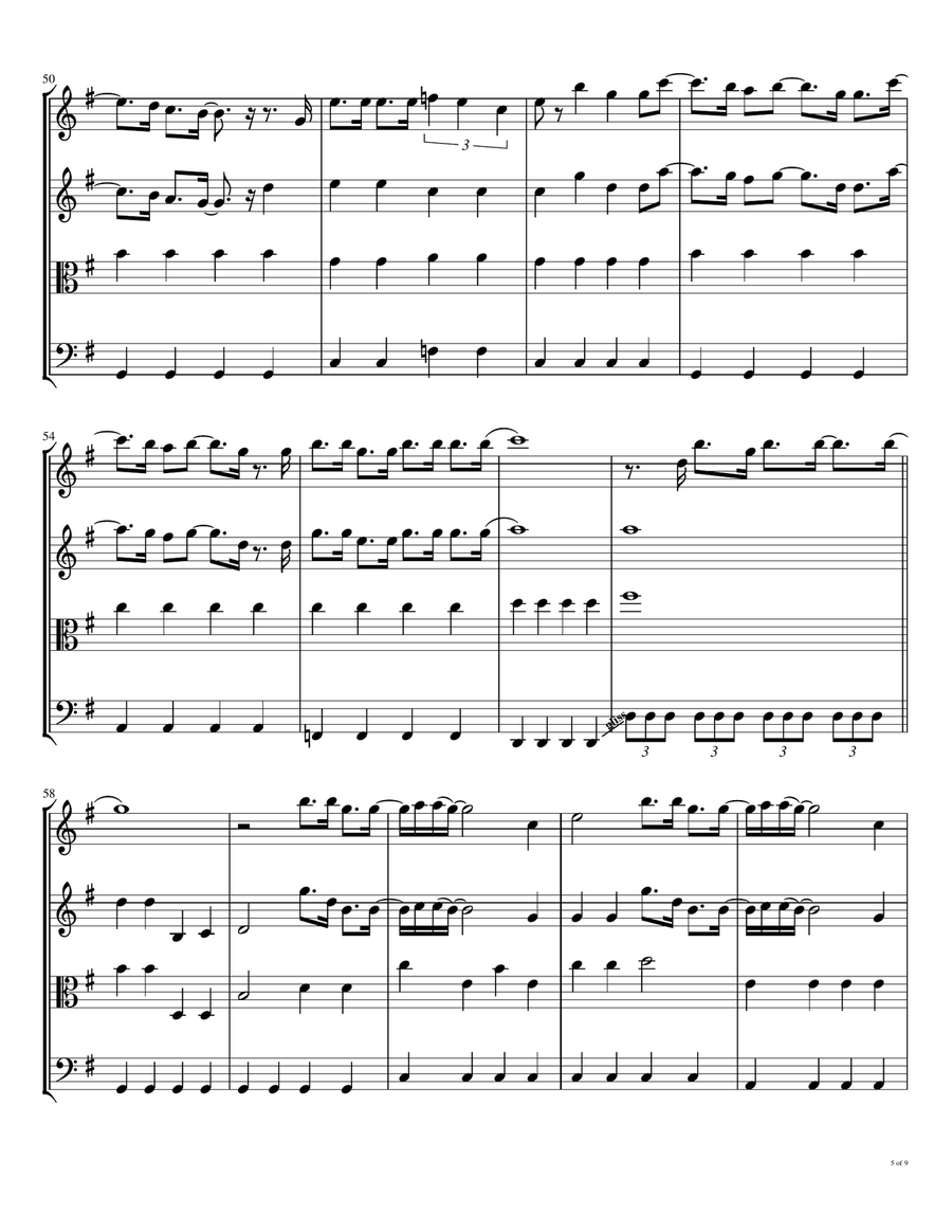 Christmas Tree Farm String Quartet scores gallery preview page 6