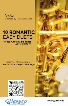 Book cover for 10 Romantic Easy duets for Eb Alto and Bb Tenor Saxes