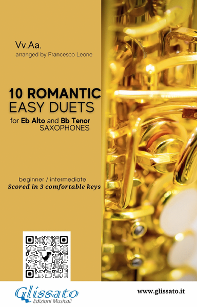 10 Romantic Easy duets for Eb Alto and Bb Tenor Saxes image number null