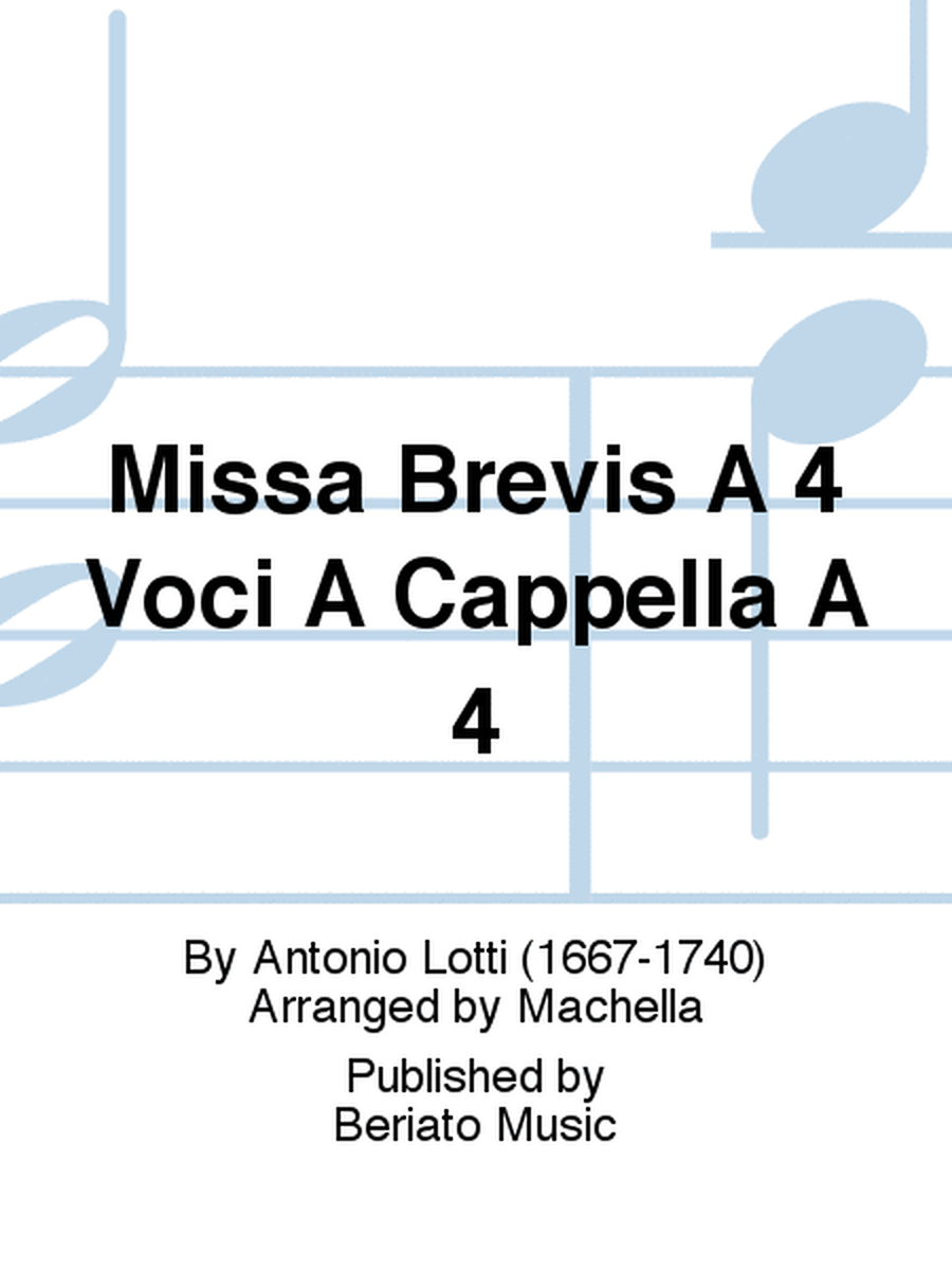 Missa Brevis A 4 Voci A Cappella A 4