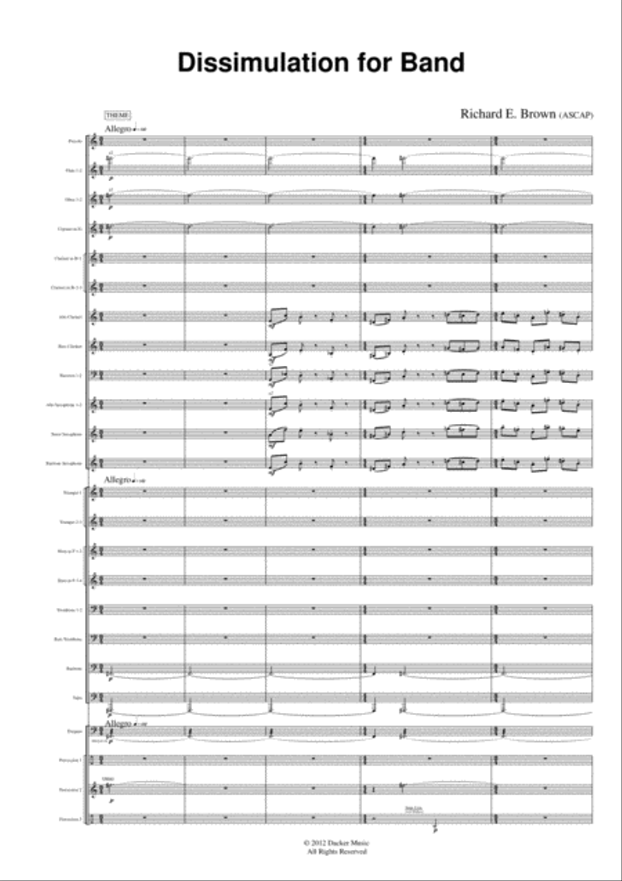 Dissimulation for Band Concert Band scores gallery preview page 4