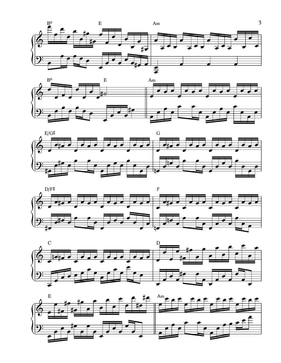 Love's Theme Piano Solo scores gallery preview page 3