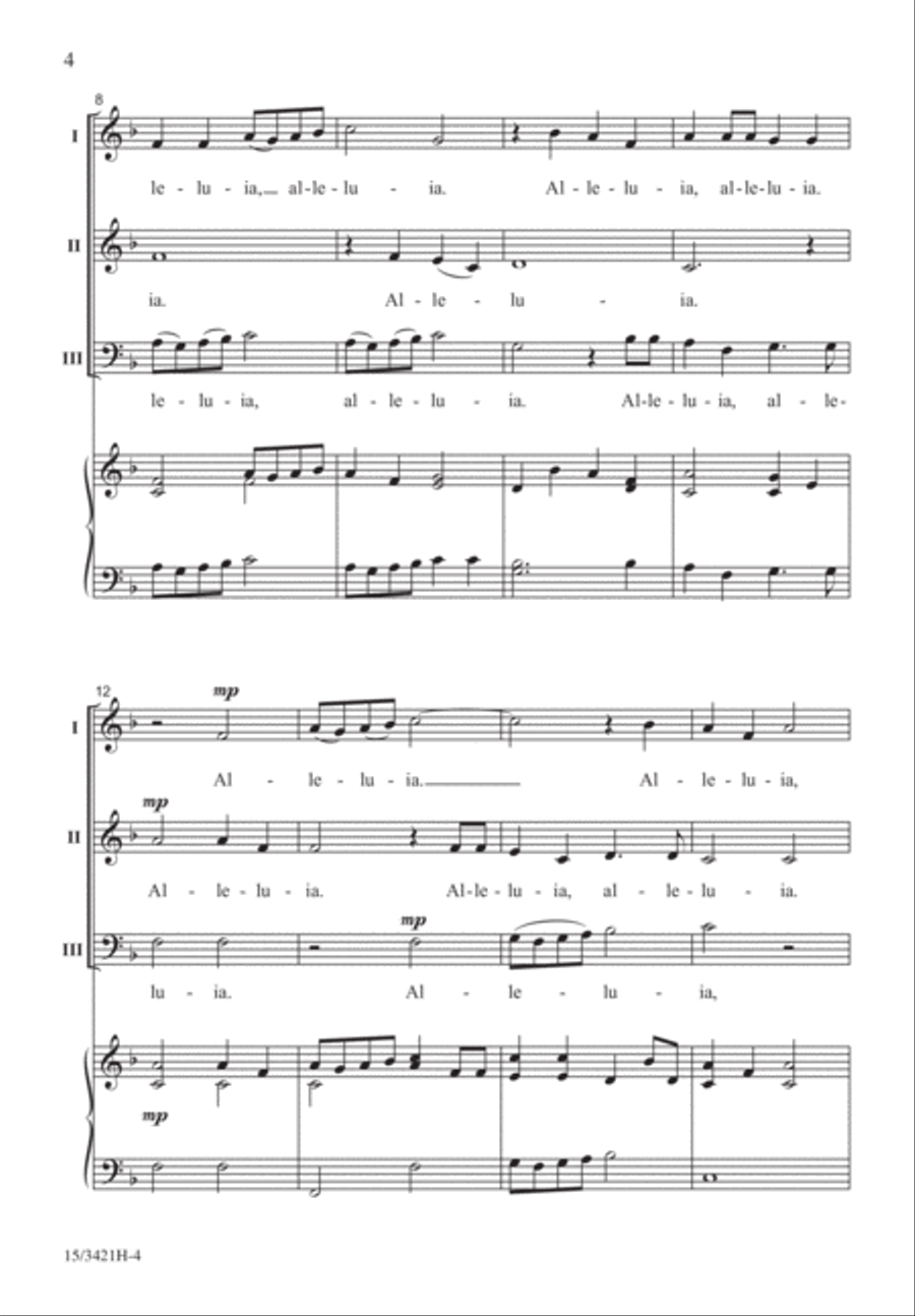Alleluia 3-Part scores gallery preview page 3