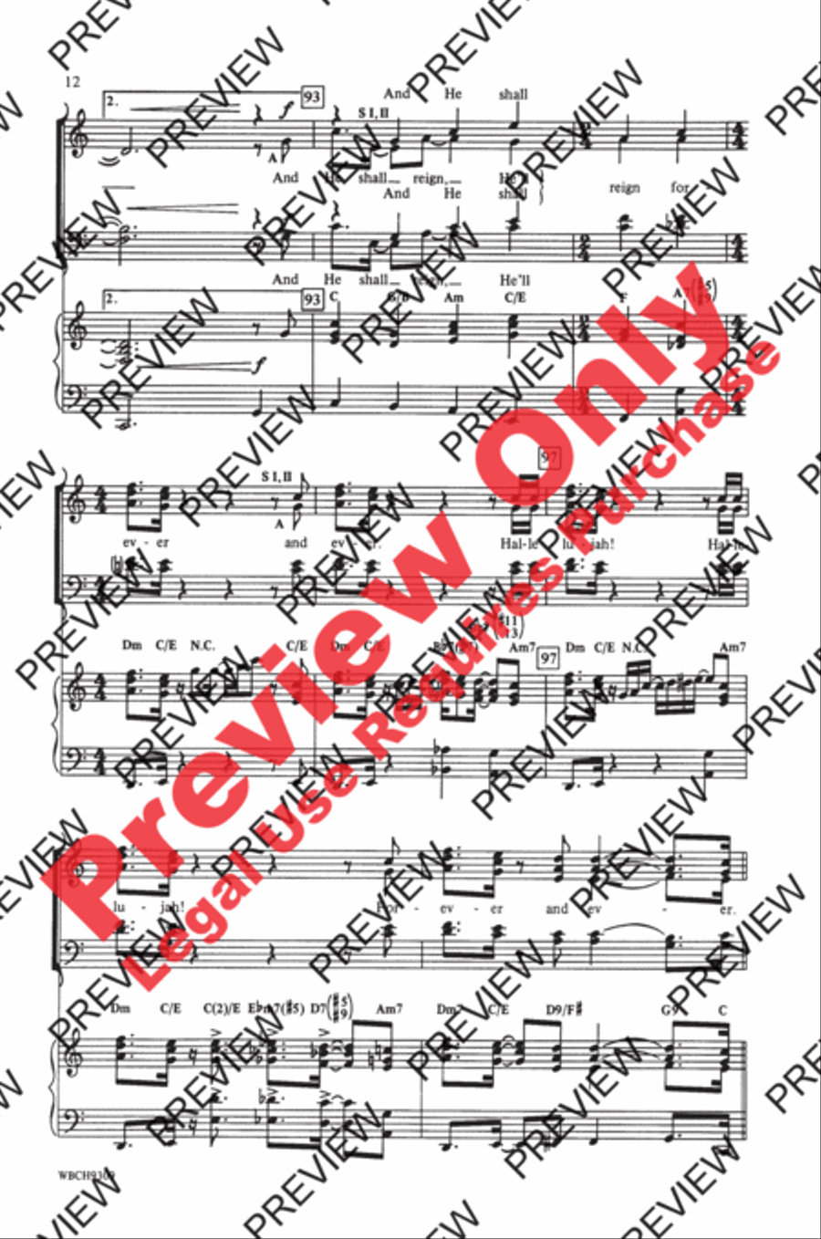 Hallelujah from Handels Messiah SATB SSATB scores gallery preview page 12
