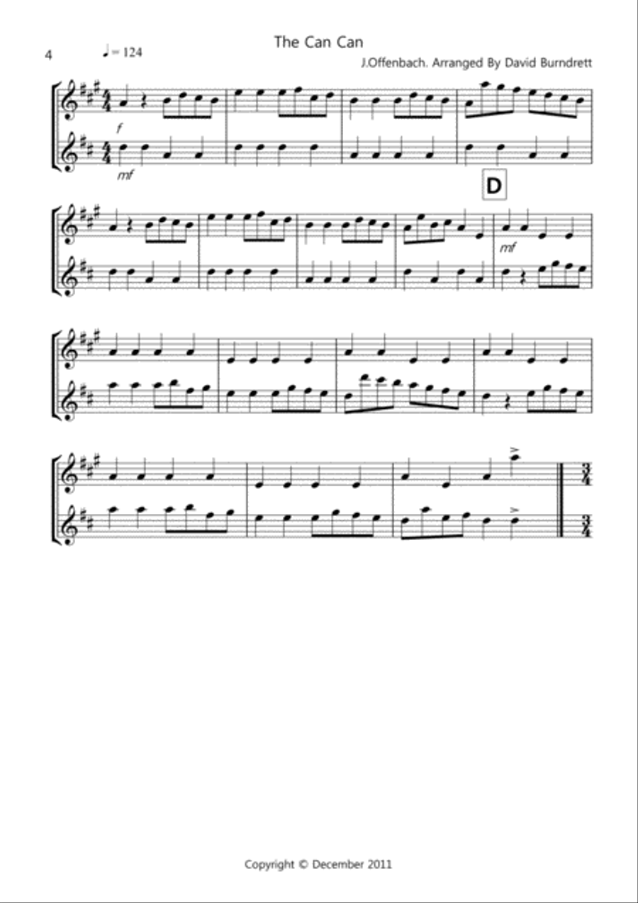 8 Easy Duets for Alto And Tenor Saxophone Woodwind Trio scores gallery preview page 4