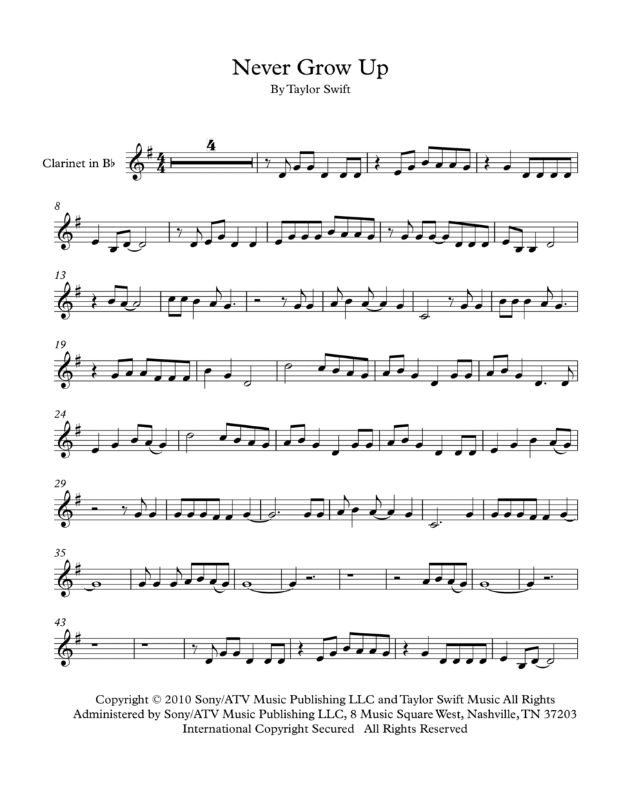 Never Grow Up Small Ensemble scores gallery preview page 1